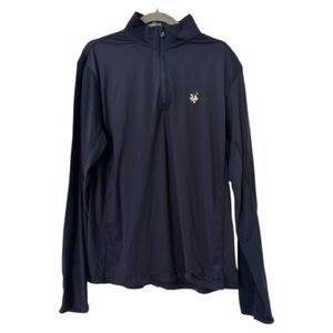 Grayson Quarter Zip Performance Pullover in Navy Size Medium